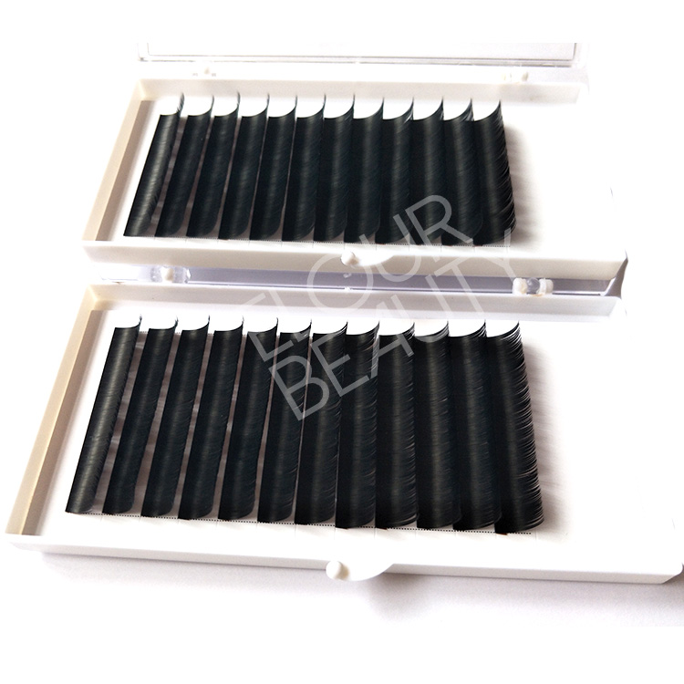 OEM full set double tip Ellipse flat eyelash extension London EL61